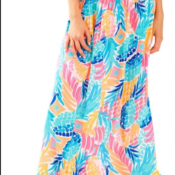 Lilly Pulitzer Bohdi Maxi Skirt Multi Goombay Smashed L - Picture 2 of 8